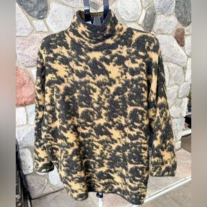 COS Tortoiseshell Jacquard Alpaca Blend oversized sweater size S